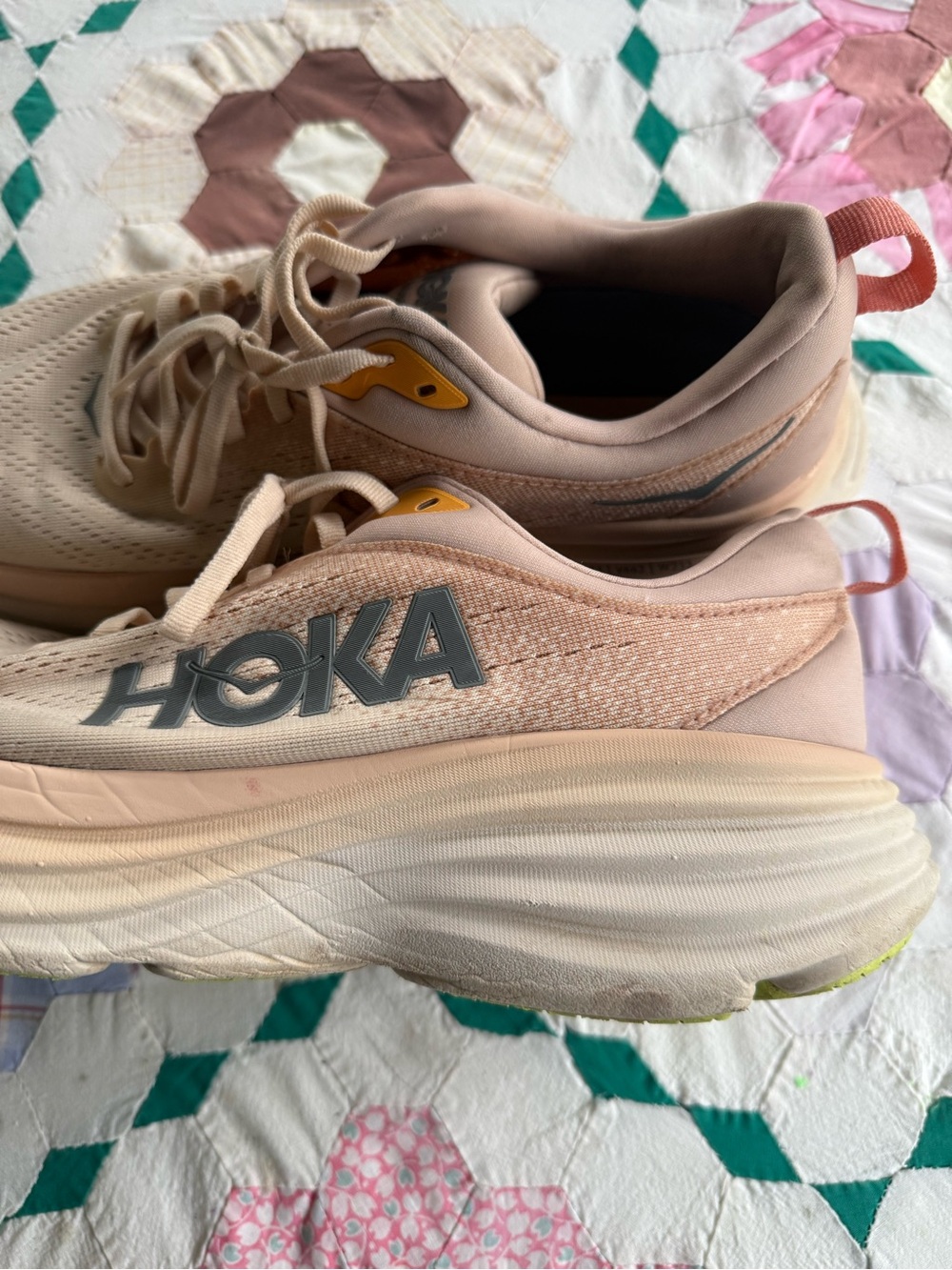 HOKA Bondi 8 Running Shoe, size 11, Cream Vanilla - Picture 14 of 16